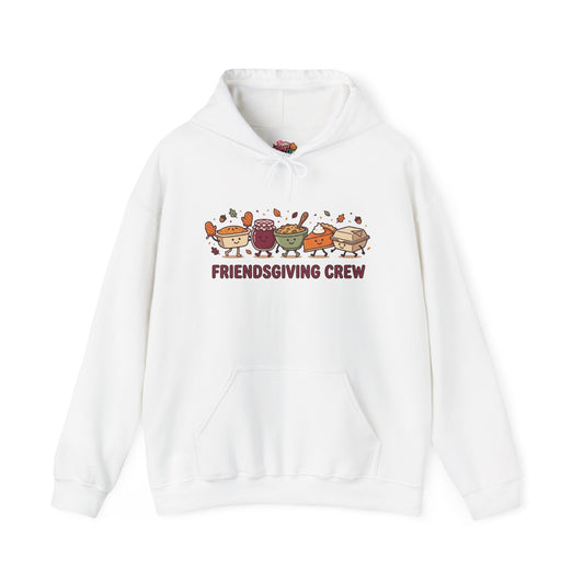 Friendsgiving Crew Hoodie, Thanksgiving Turkey, Fall Foliage, Pumpkin Pie