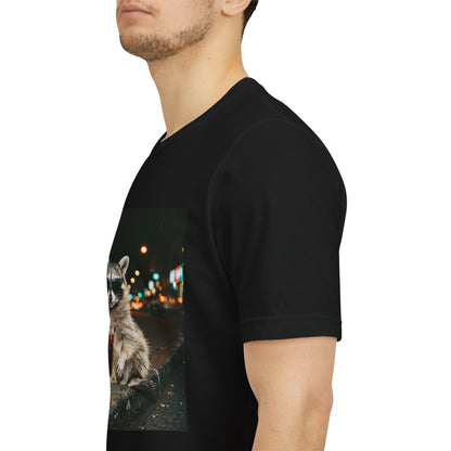 Raccoon with Iced Coffee Tee | Animals & Lattes, Cozy Coffee Animal