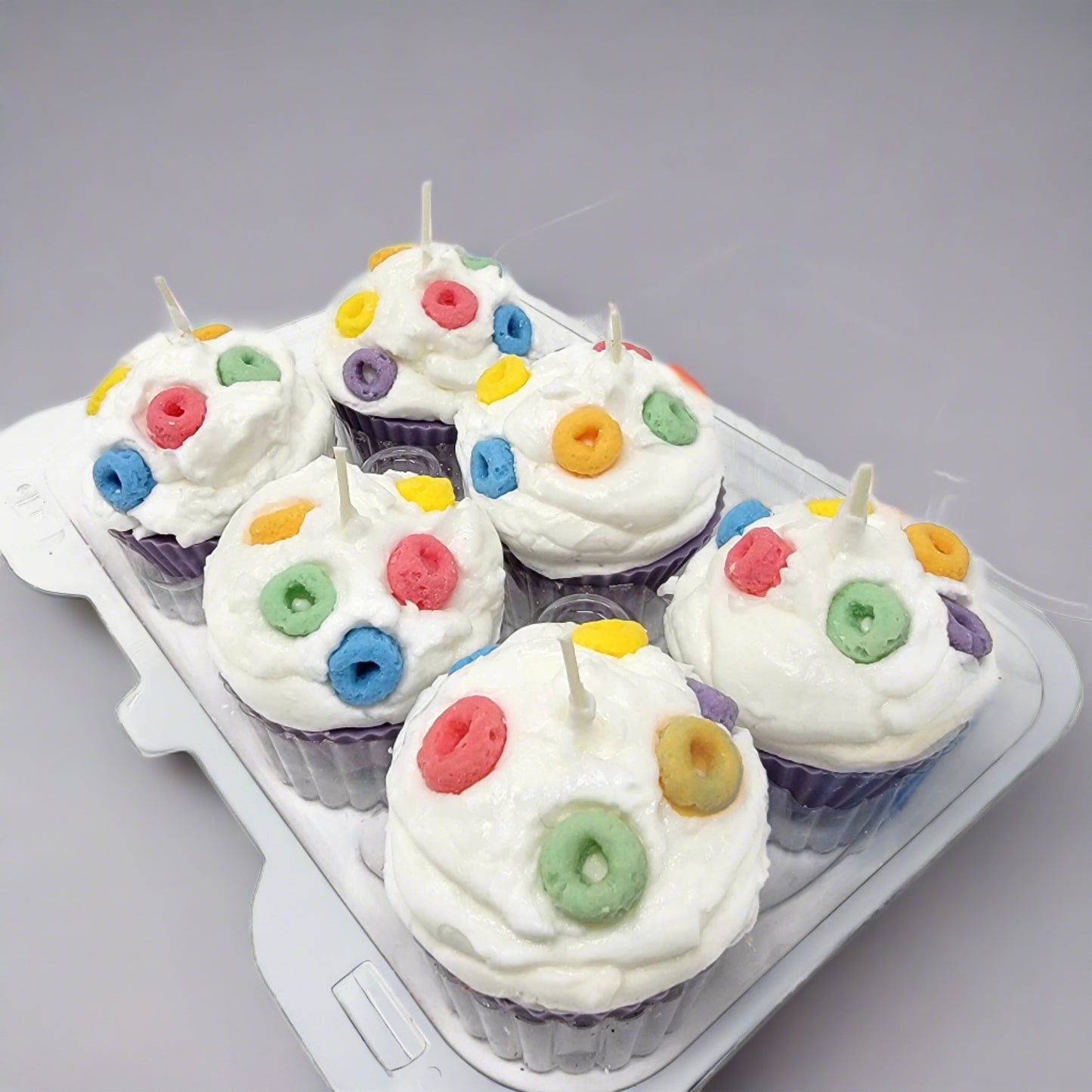 Froot Loops Scented Cupcake Candle