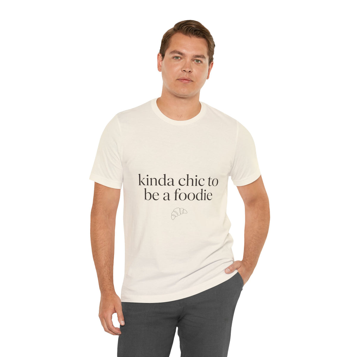 kinda chic to be a foodie Tee | minimalist foodie shirt