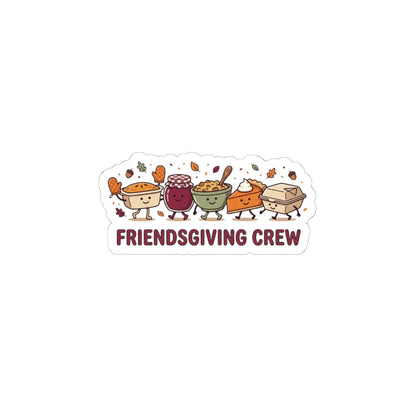 Friendsgiving Crew Sticker | Thanksgiving Cute Harvest Turkey Pumpkin Pie
