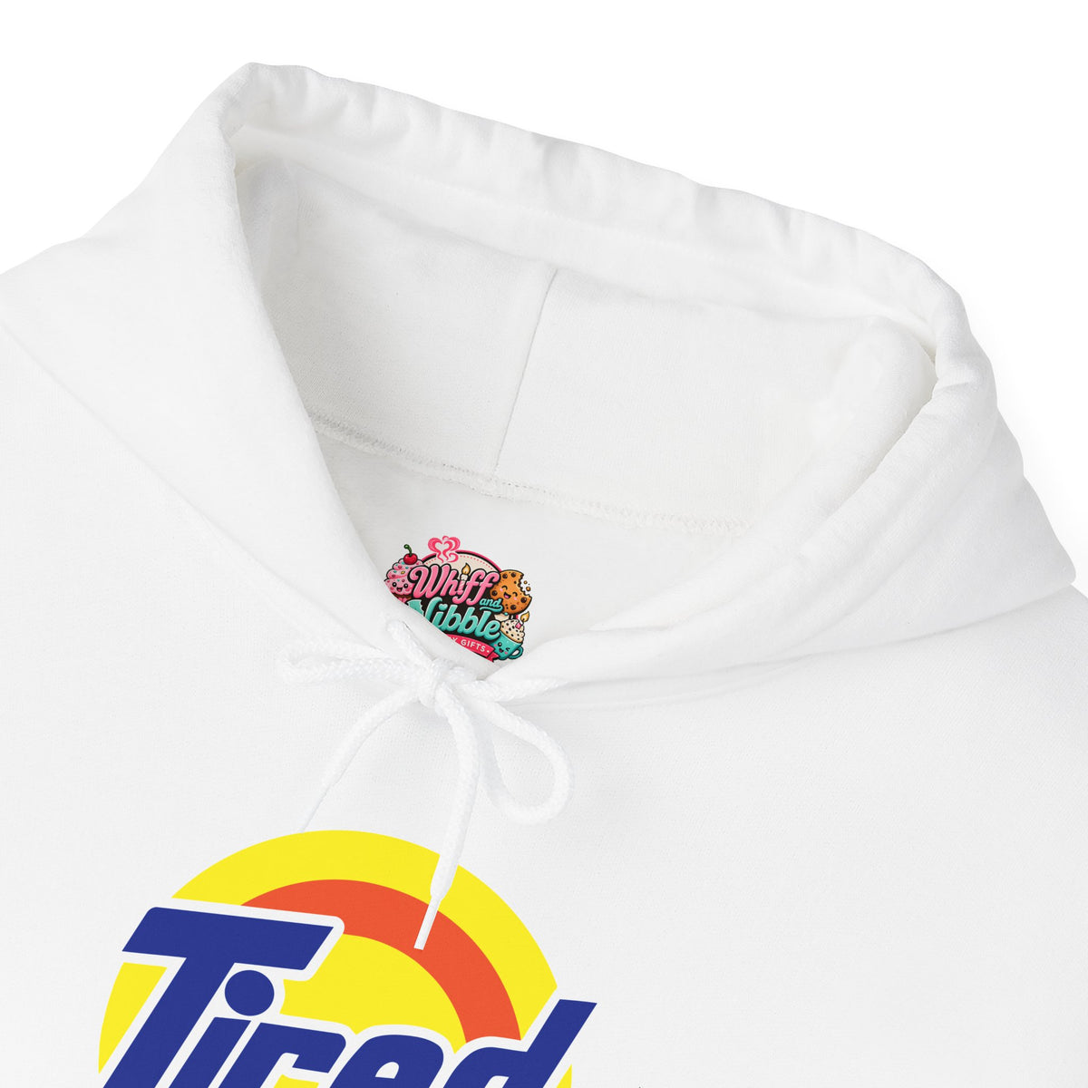 Tired Logo Hoodie – Funny Everyday Statement Hoodie