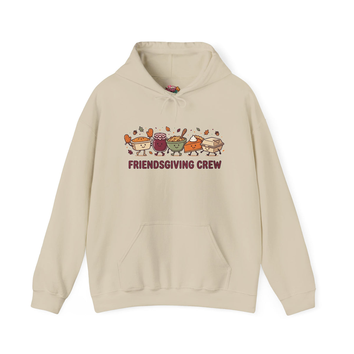 Friendsgiving Crew Hoodie, Thanksgiving Turkey, Fall Foliage, Pumpkin Pie