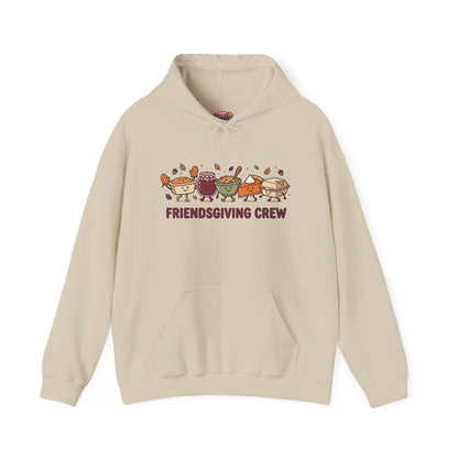 Friendsgiving Crew Hoodie, Thanksgiving Turkey, Fall Foliage, Pumpkin Pie