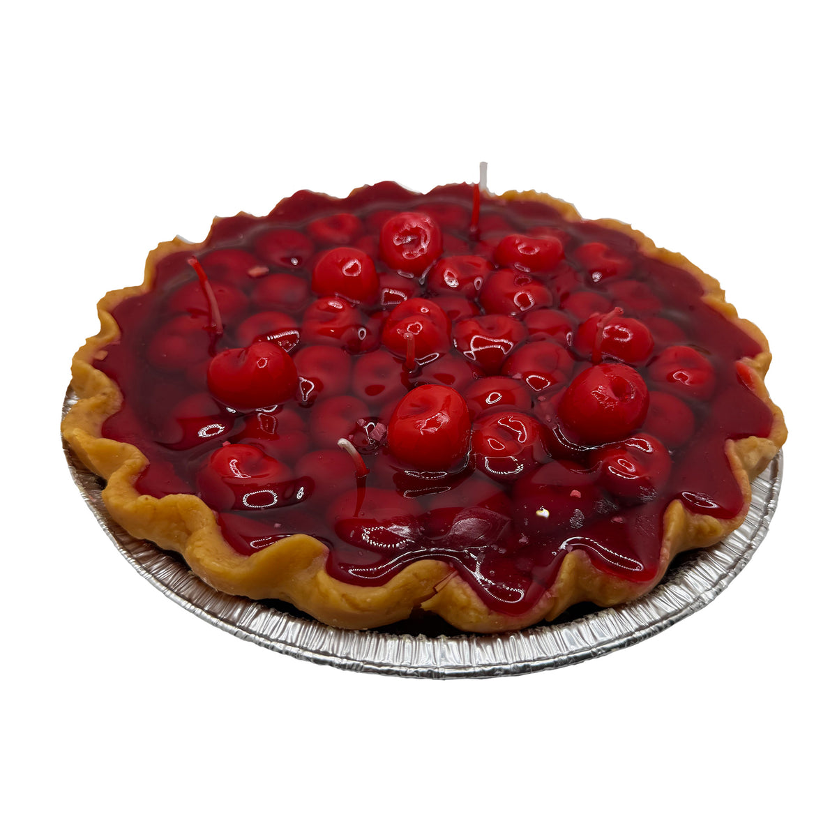 9-Inch 5-Wick Cherry Pie Candle – Realistic Food-Themed Gift & Home Decor