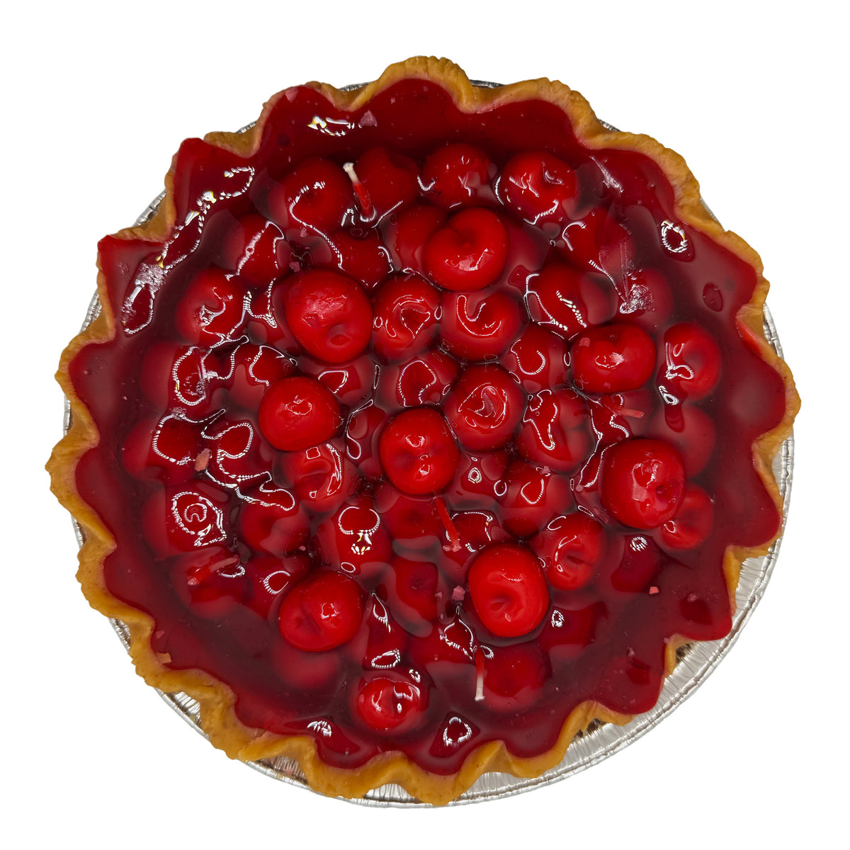 9-Inch 5-Wick Cherry Pie Candle – Realistic Food-Themed Gift & Home Decor