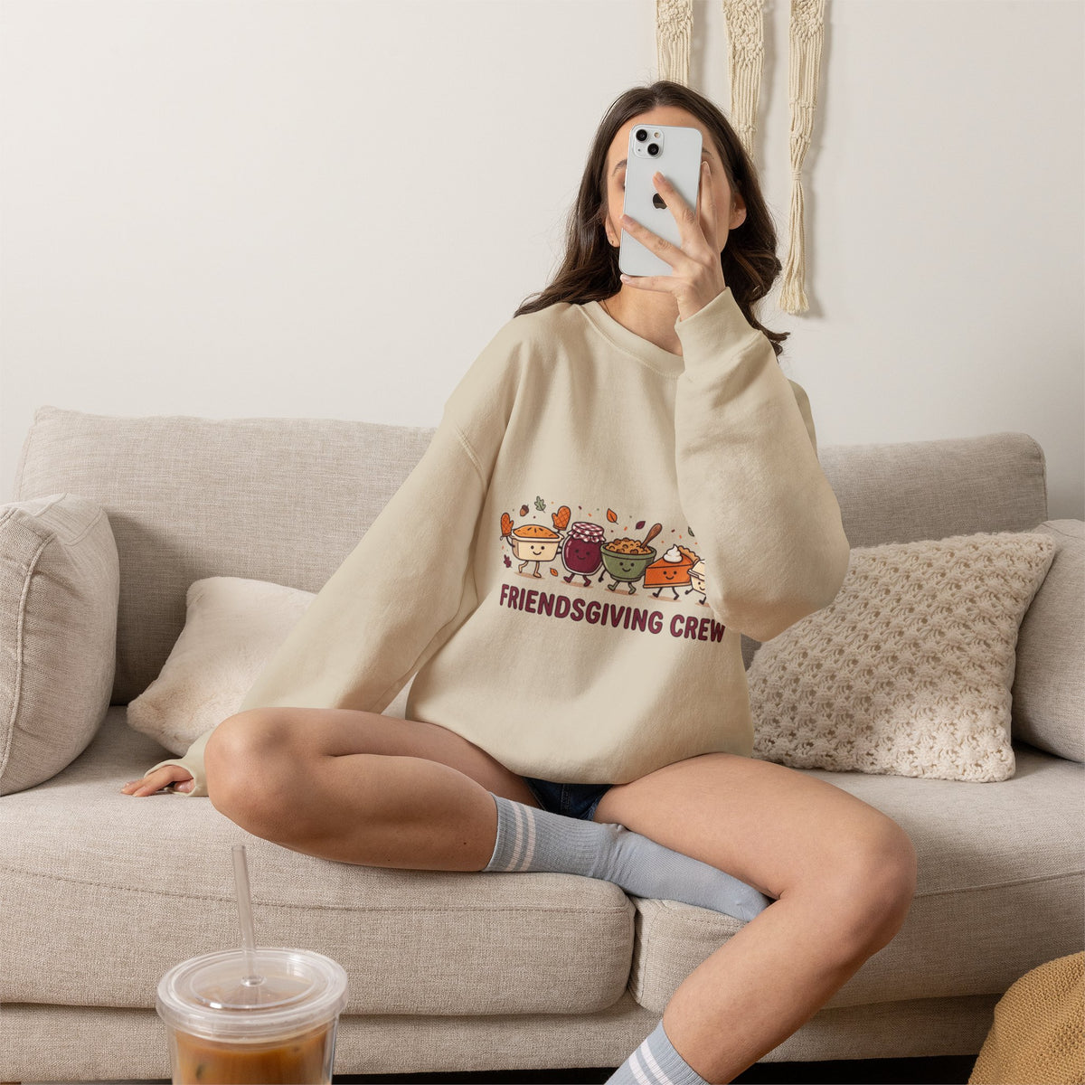 Friendsgiving Crew Crewneck Sweatshirt | Thanksgiving, Fall Harvest