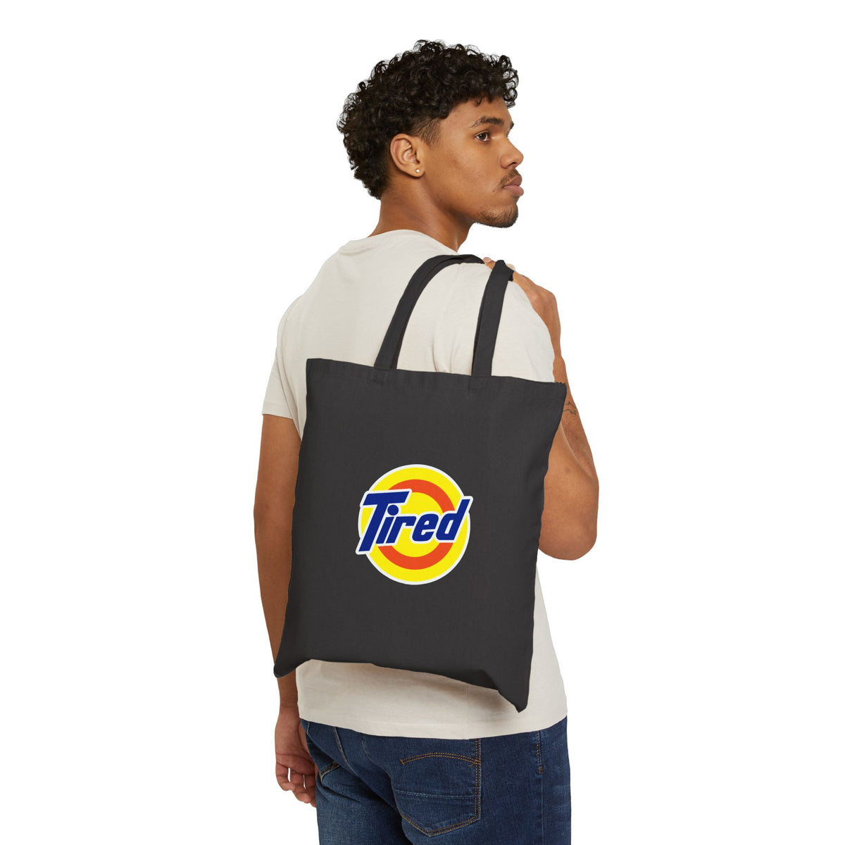 Tote Bag — "Tired" Retro Logo Canvas Tote