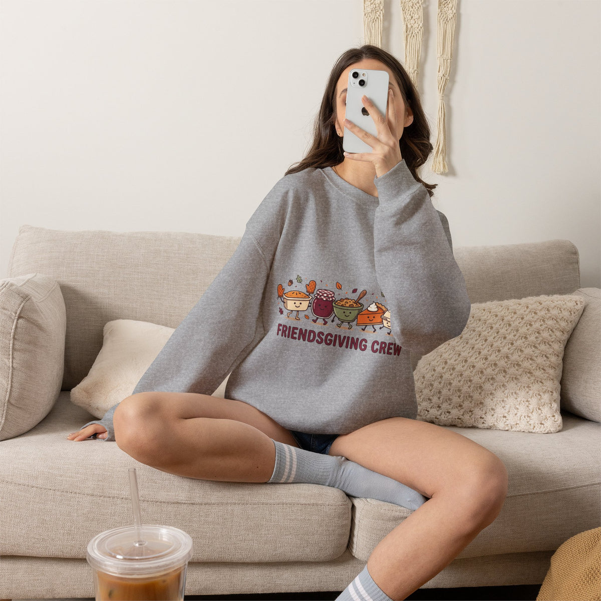 Friendsgiving Crew Crewneck Sweatshirt | Thanksgiving, Fall Harvest