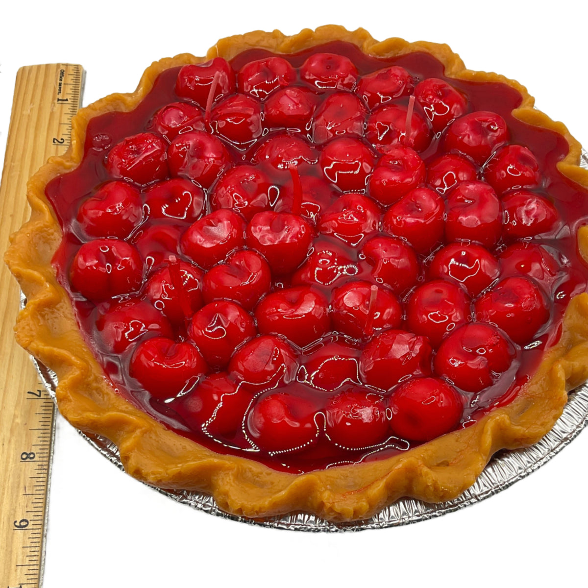 9-Inch 5-Wick Cherry Pie Candle – Realistic Food-Themed Gift & Home Decor