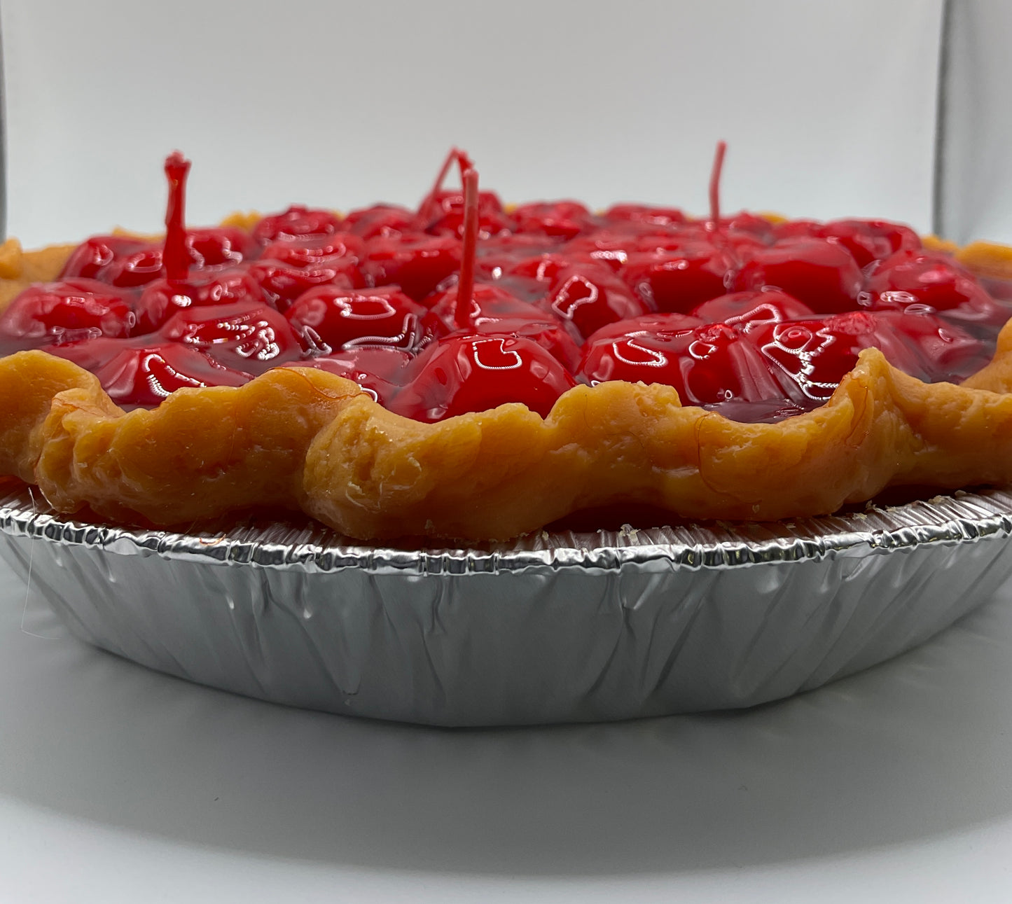 Realistic 9-Inch Cherry Pie Candle 30+hrs of Burn Time