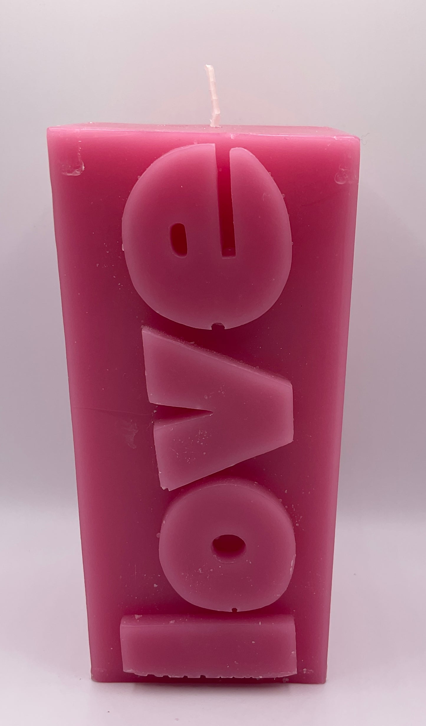 Modern Expressions Pink 3D "Love" Candle – A Self-Care Affirmation in Every Glow