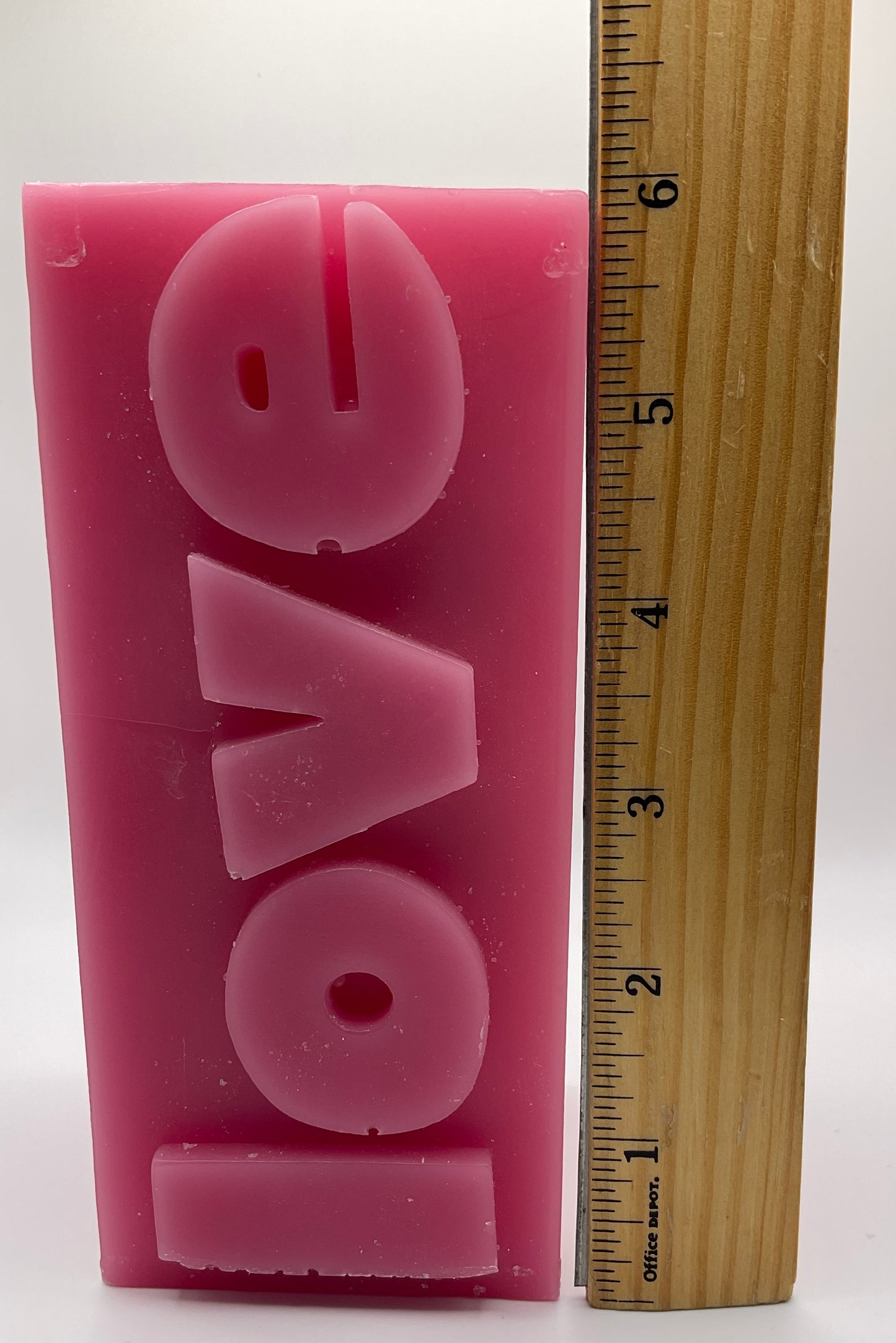 Modern Expressions Pink 3D "Love" Candle – A Self-Care Affirmation in Every Glow