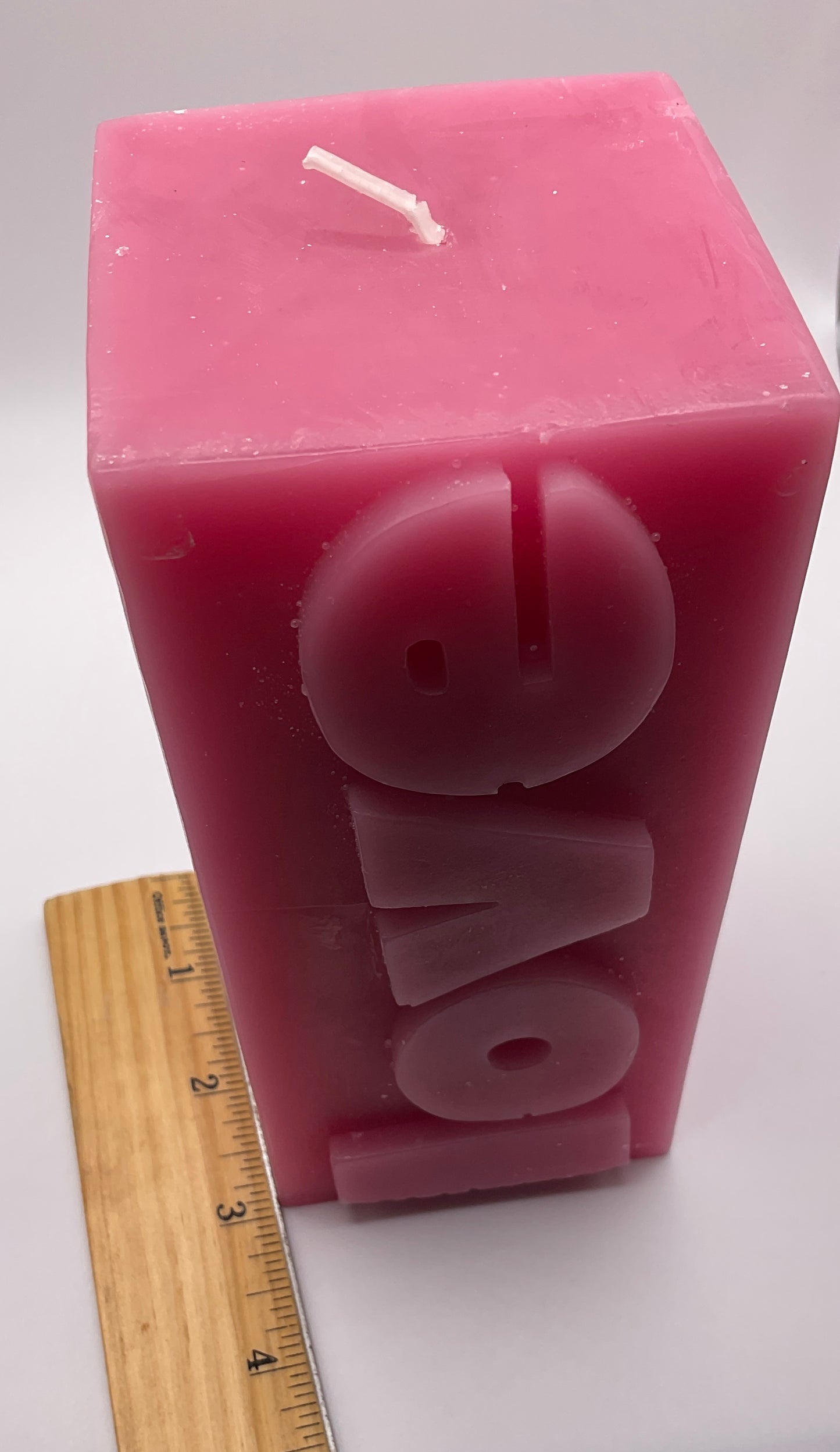 Modern Expressions Pink 3D "Love" Candle – A Self-Care Affirmation in Every Glow