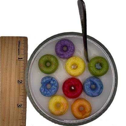 Fruity Loops Cereal Candle w/ Spoon! 7oz