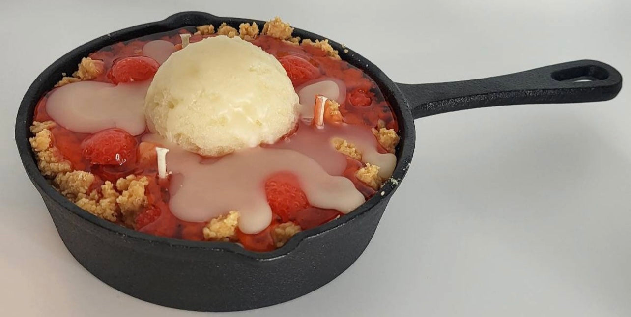 Skillet Dessert Candle  (Peach , Apple or Strawberry)