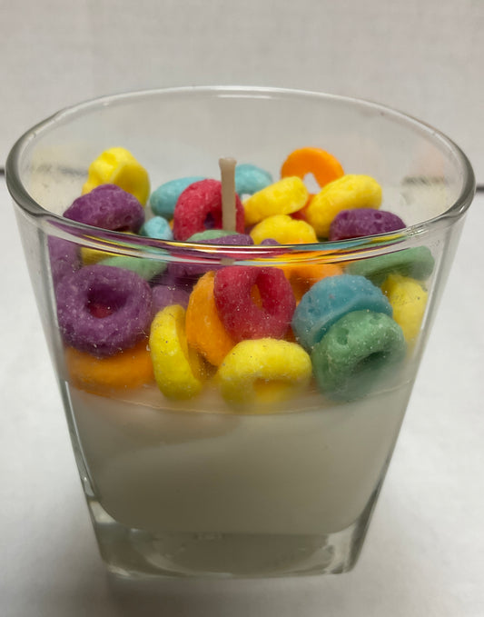 Milk & Cereal Candle – Froot Loop Inspired (10 oz / 284g)