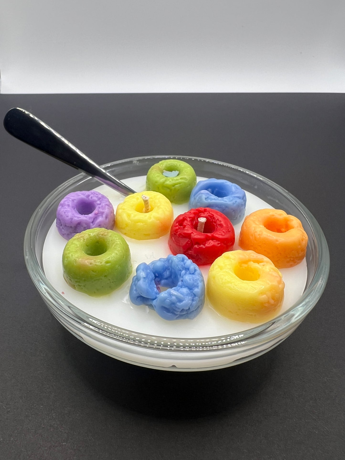 Small Fruity Loops Cereal Candle w/Mini-Spoon!