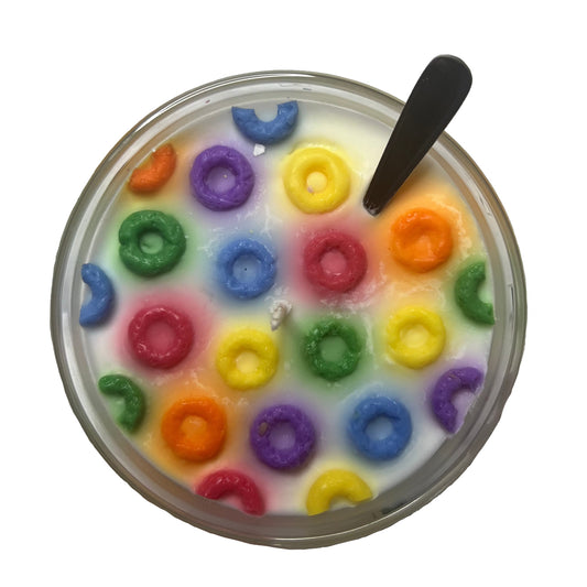 Frooty Loops Cereal Candle w/ spoon 5"
