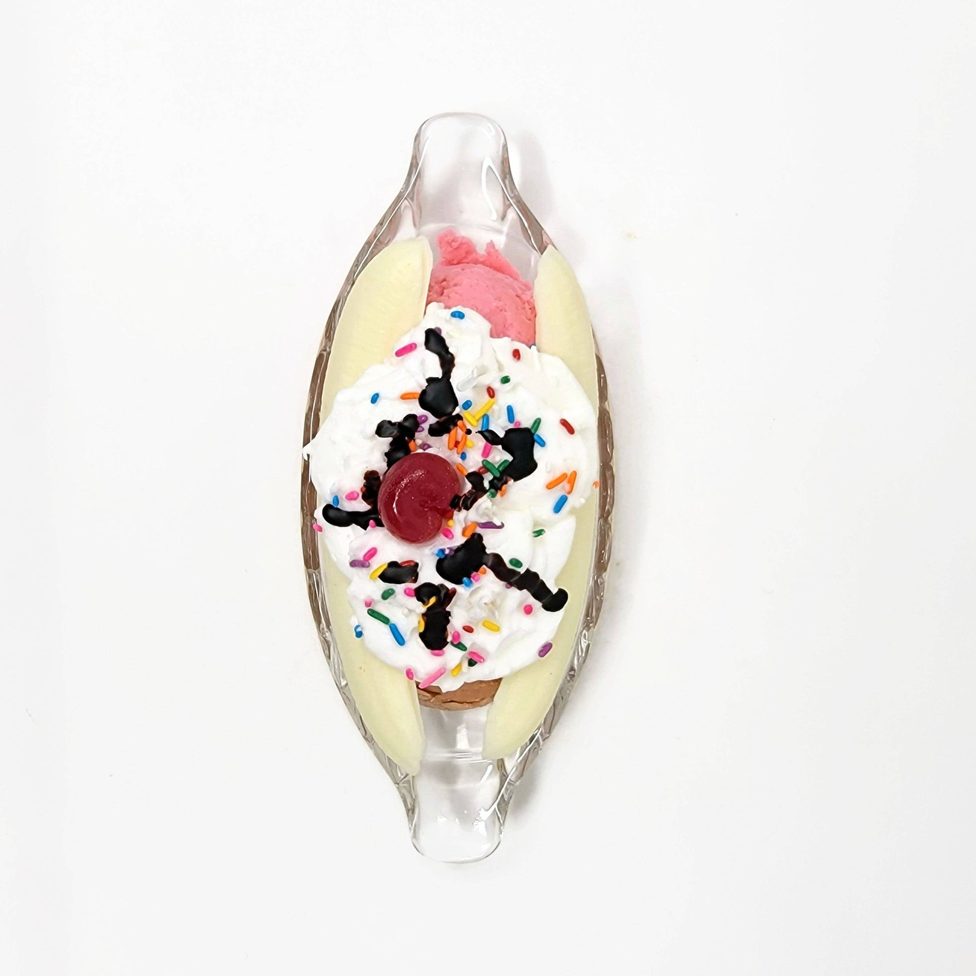 Realistic 3 wick Banana Split Candle