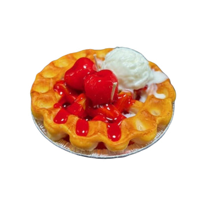 Cherry Pie à la Mode Candle – 5" 2-Wick Food-Themed Dessert Candle