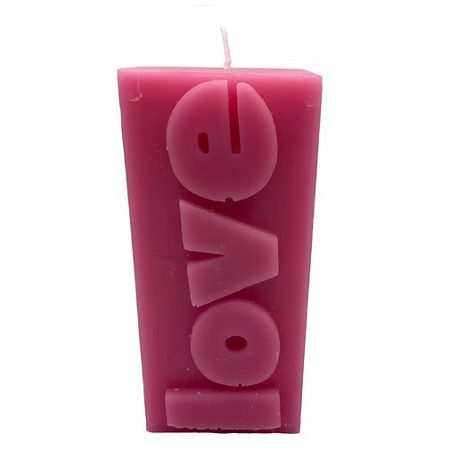Pink 3D "Love" Candle