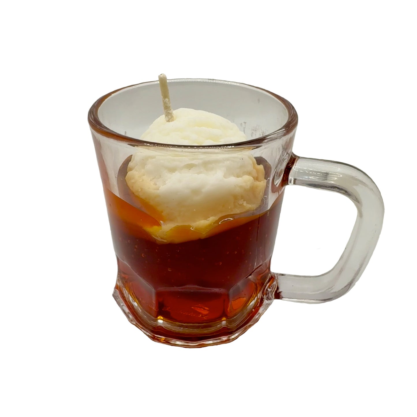 Mini Root Beer Float Candle 3"