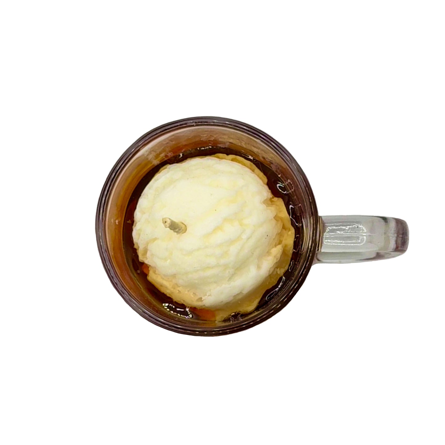 Mini Root Beer Float Candle 3"